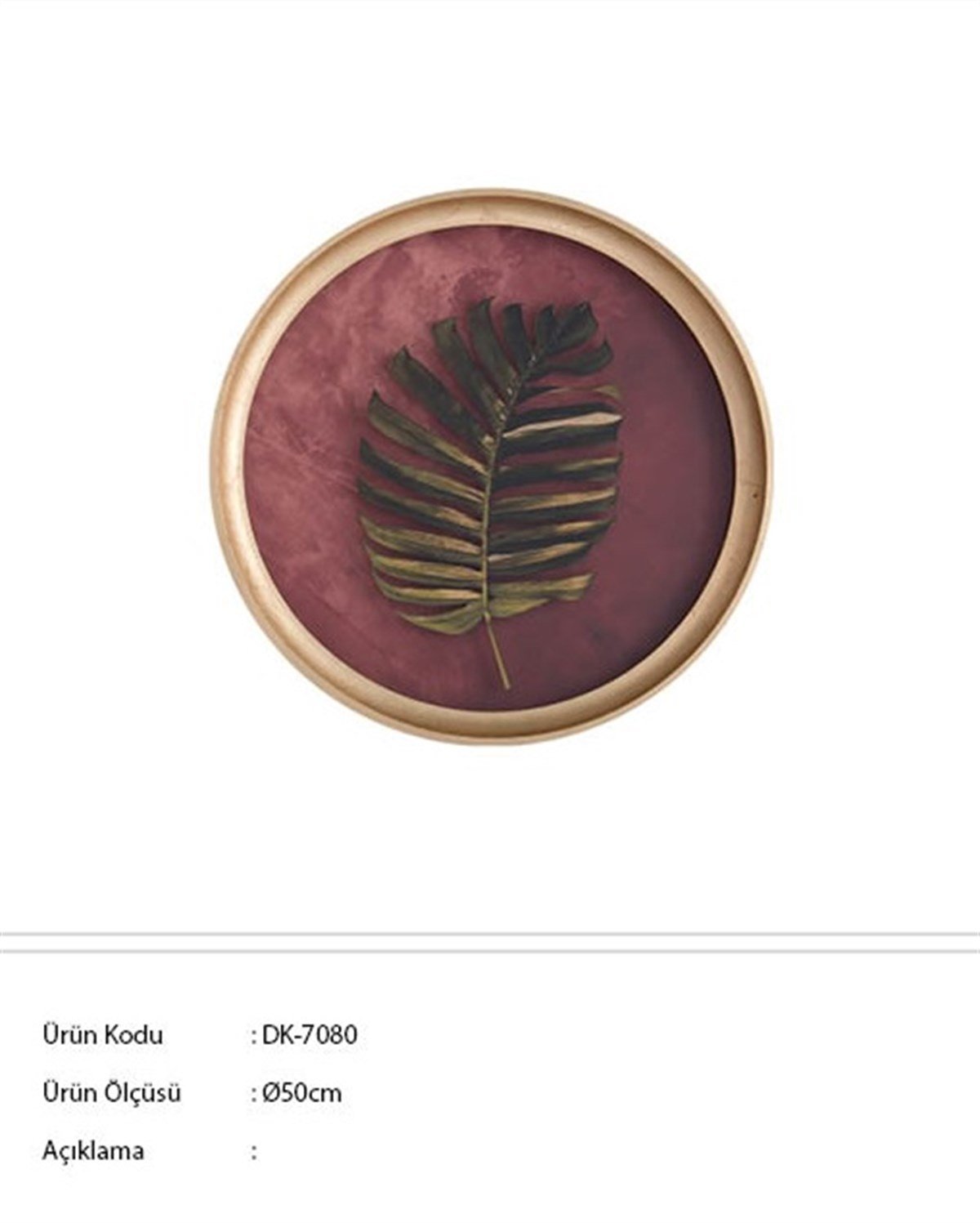 Gül Kurusu - Cam Üzeri İşlemeli Tablo