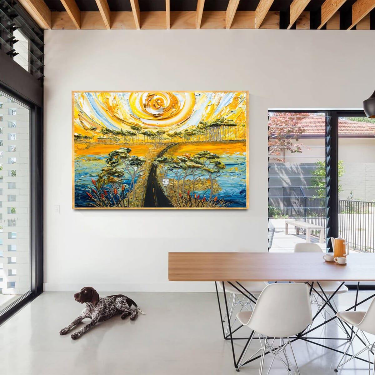 Güneş Etkisi 3D Yağlı Boya Tablo3D Yoğun Yağlı Boya TablolarTablolife