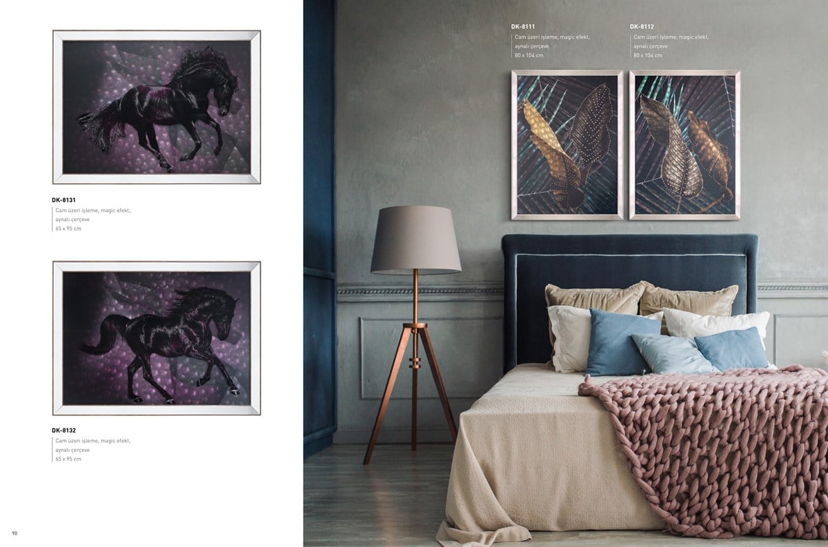 Güz Yaprağı - Cam Üzeri İşleme (Magic Efekt) Tablo