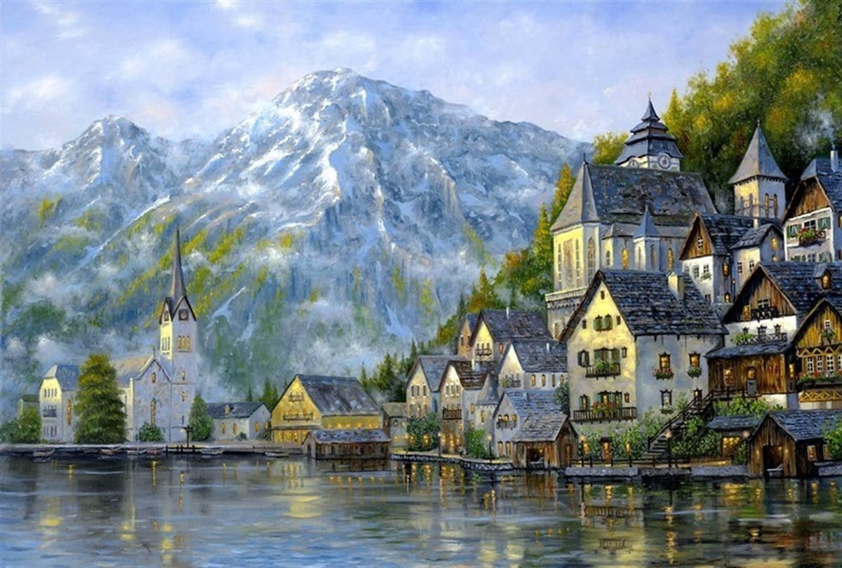 Hallstatt - Kanvas Tablo