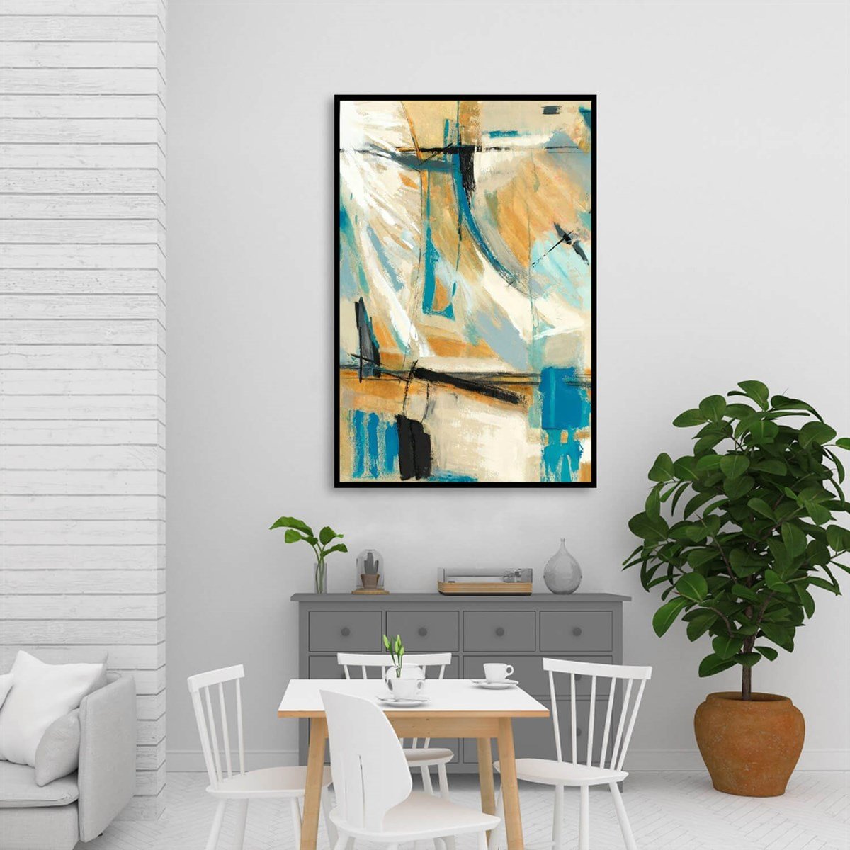 Happy Days - Yağlı Boya Dokulu TabloYağlı Boya Dokulu Soyut TablolarTablolife.com