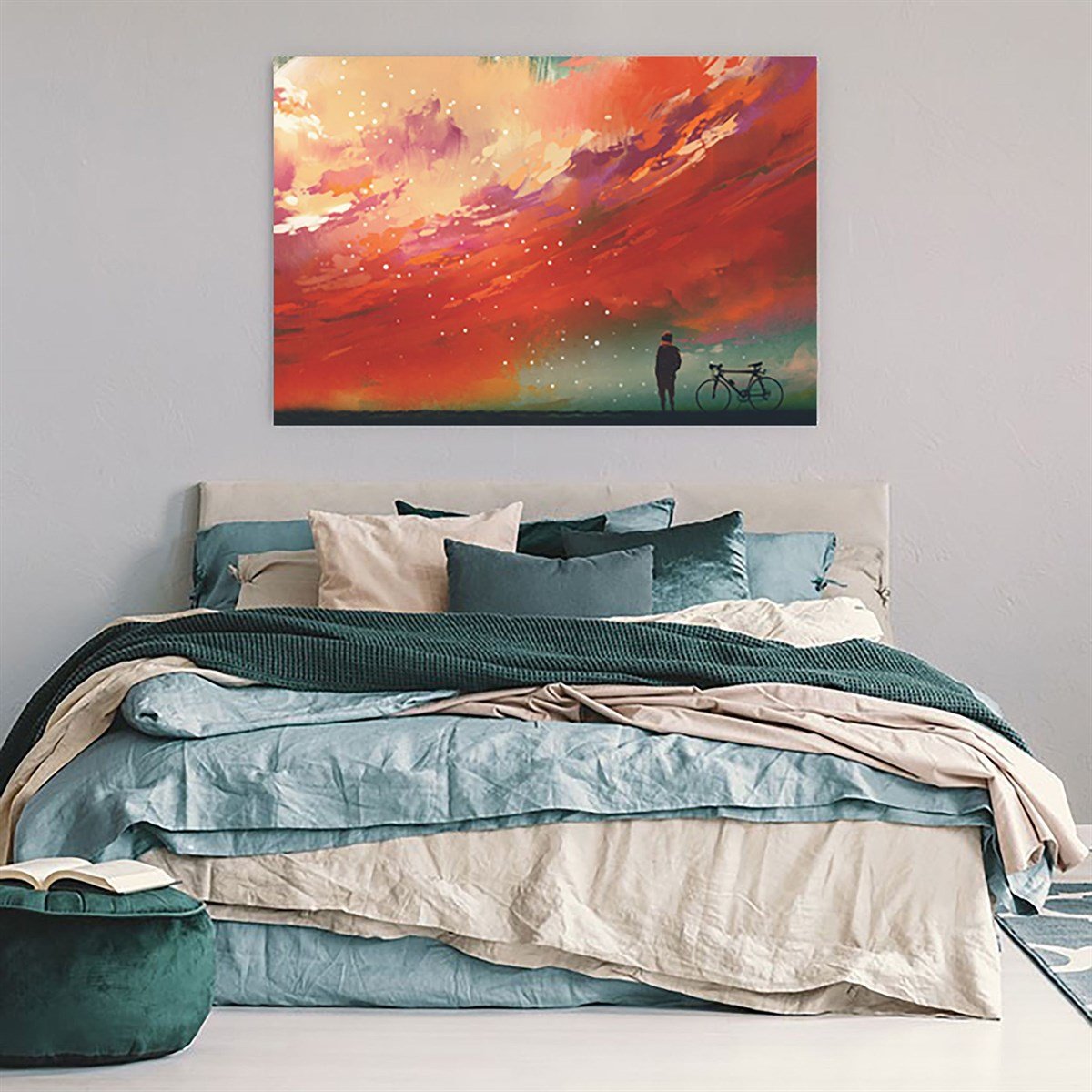 Hayal Dünyası - Yağlı Boya Dokulu TabloYağlı Boya Dokulu Soyut TablolarTablolife.com