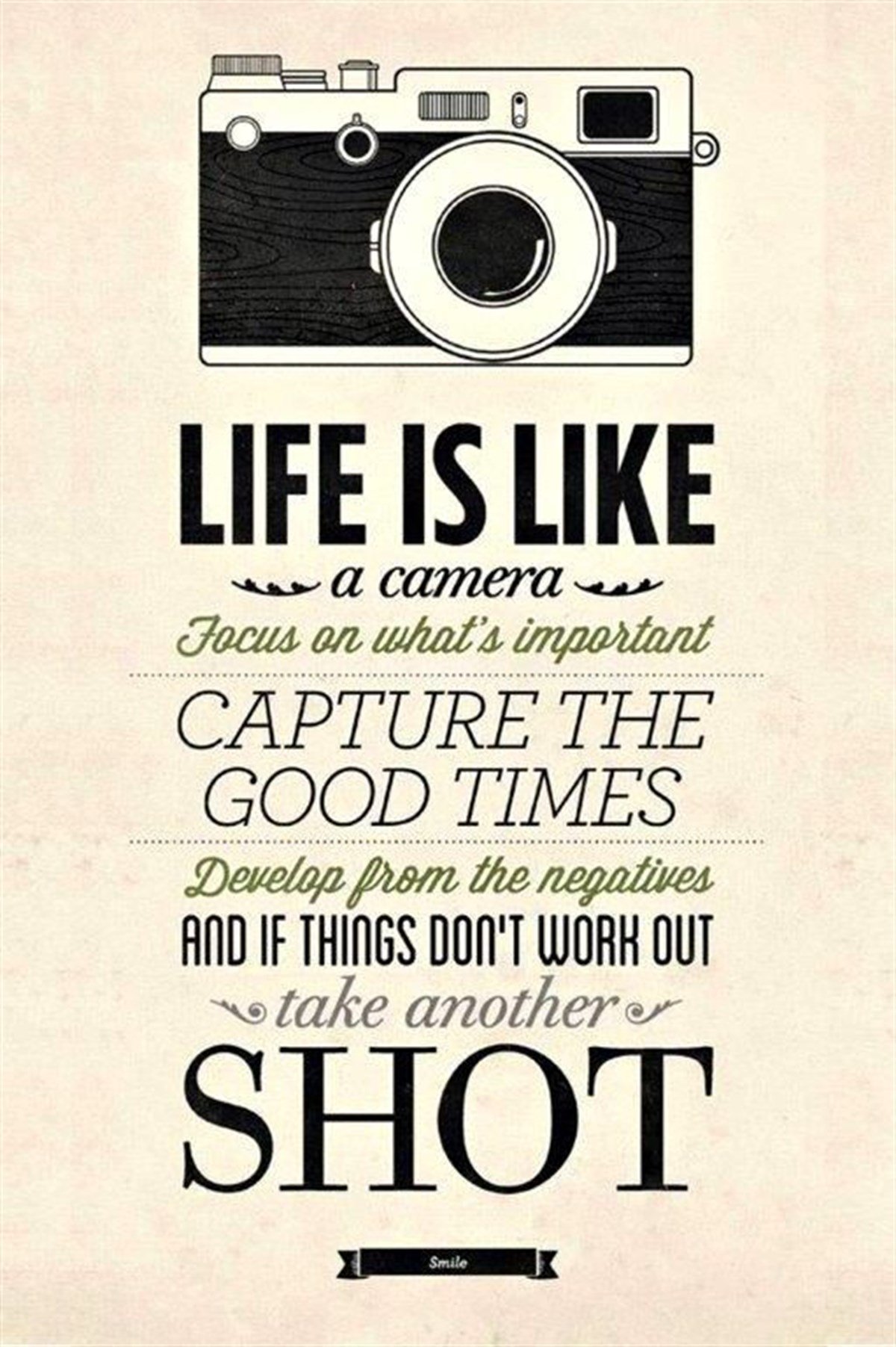 Hayat Kameraya Benzer - Kanvas Tablo