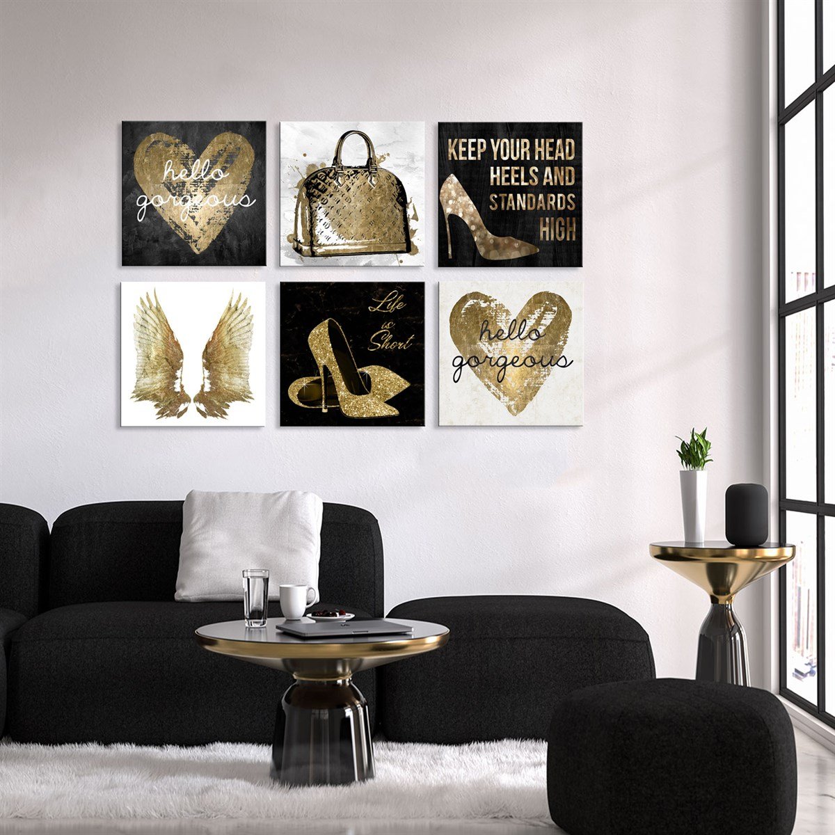 Hello Gorgeous Çerçeveli Poster SetiPosterlerTablolife.com