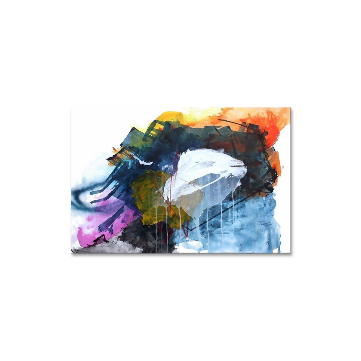 Hidden White - Yağlı Boya Dokulu TabloYağlı Boya Dokulu Soyut TablolarTablolife.com