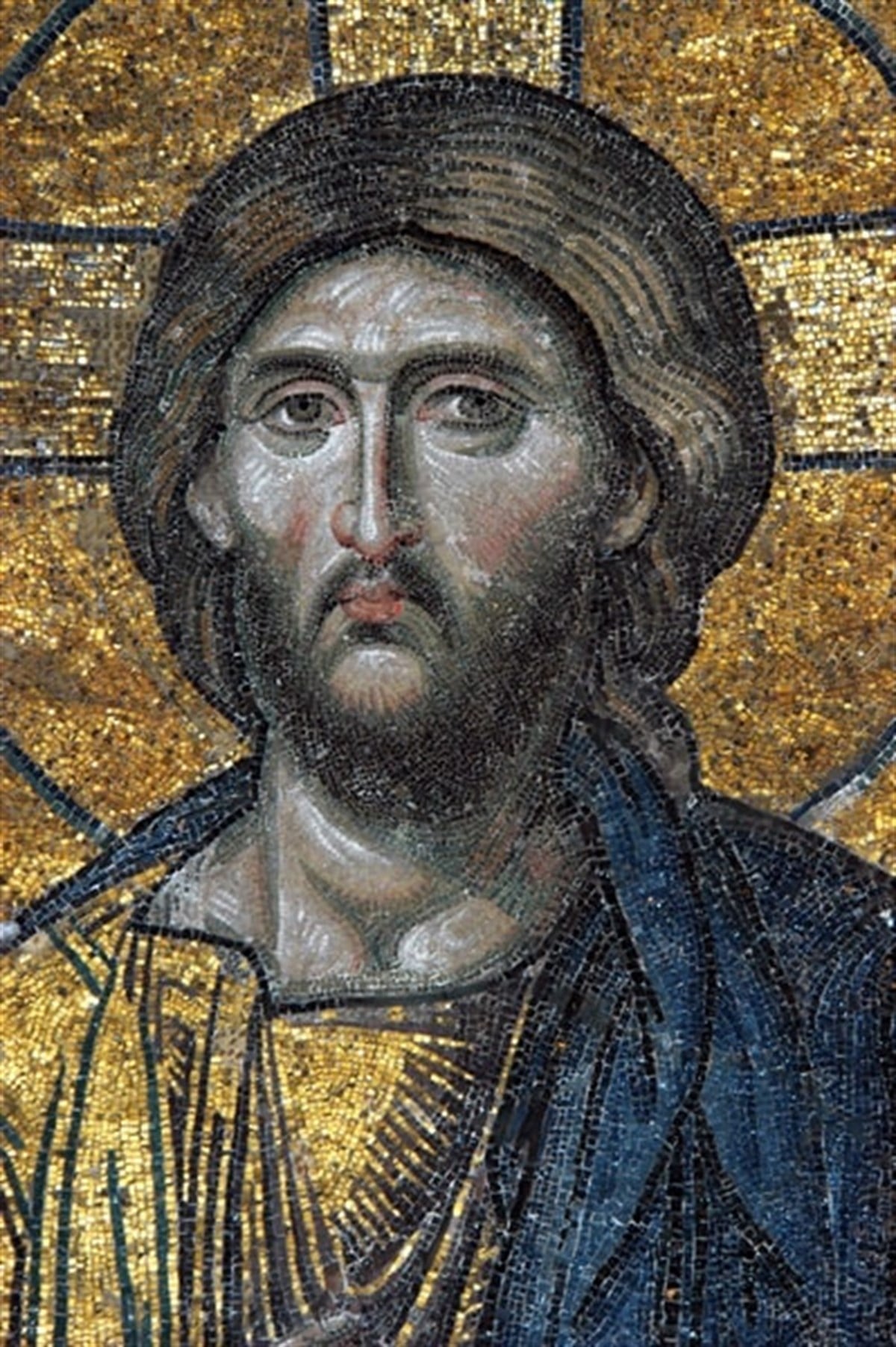 İsa'nın Mozaiği (Ayasofya, Deesis Mozaikleri) - Kanvas Tablo