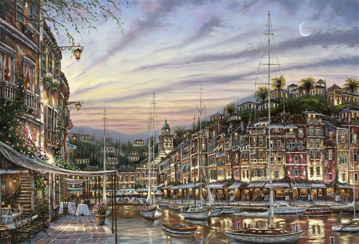 Işıl Işıl Şehir - Kanvas Tablo