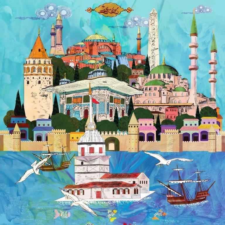 İstanbul Mimarisi Kanvas TabloİstanbulTablolife