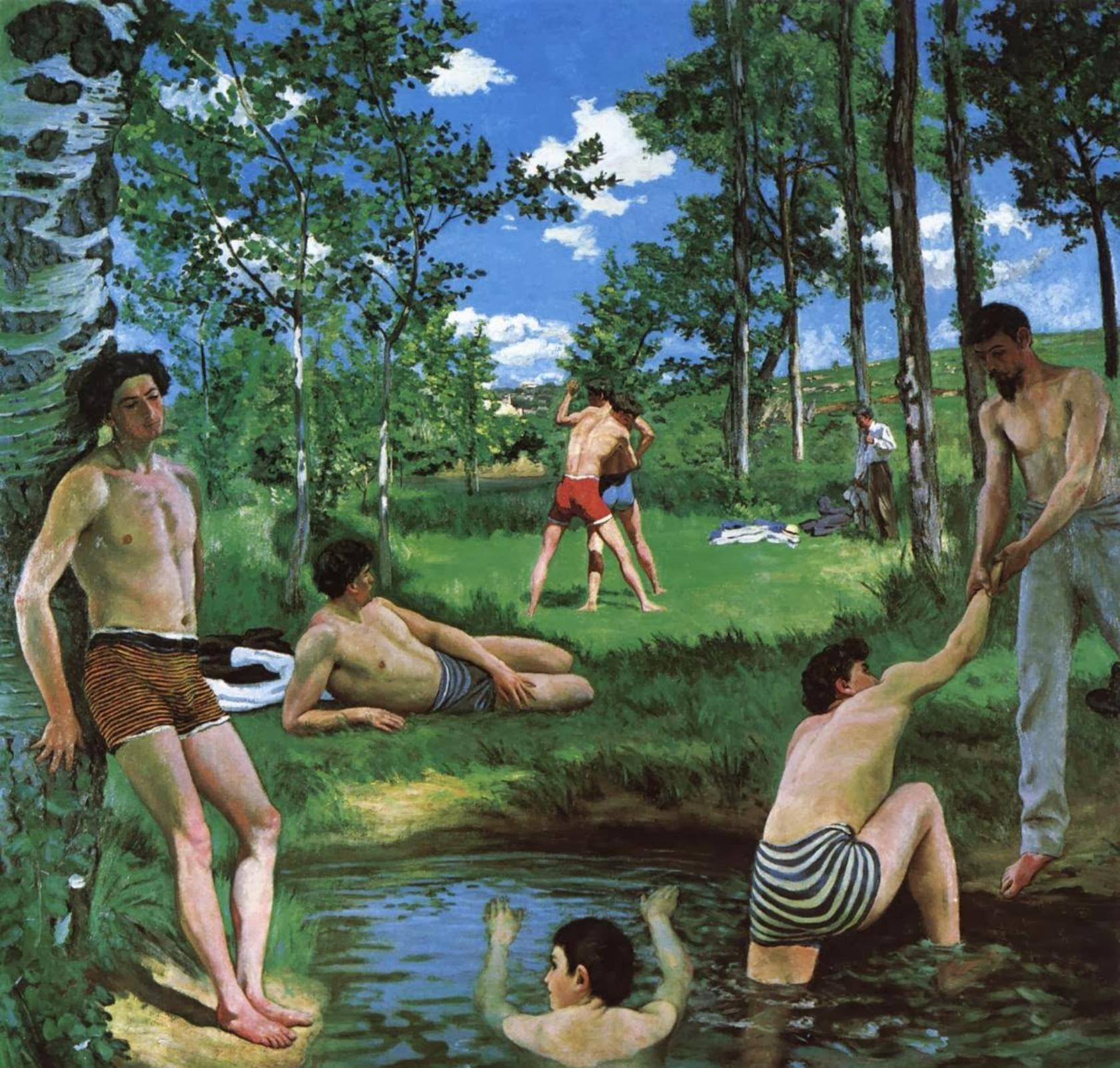 Jean Frédéric Bazille Bather Summer Scene Kanvas TabloKlasik TablolarTablolife