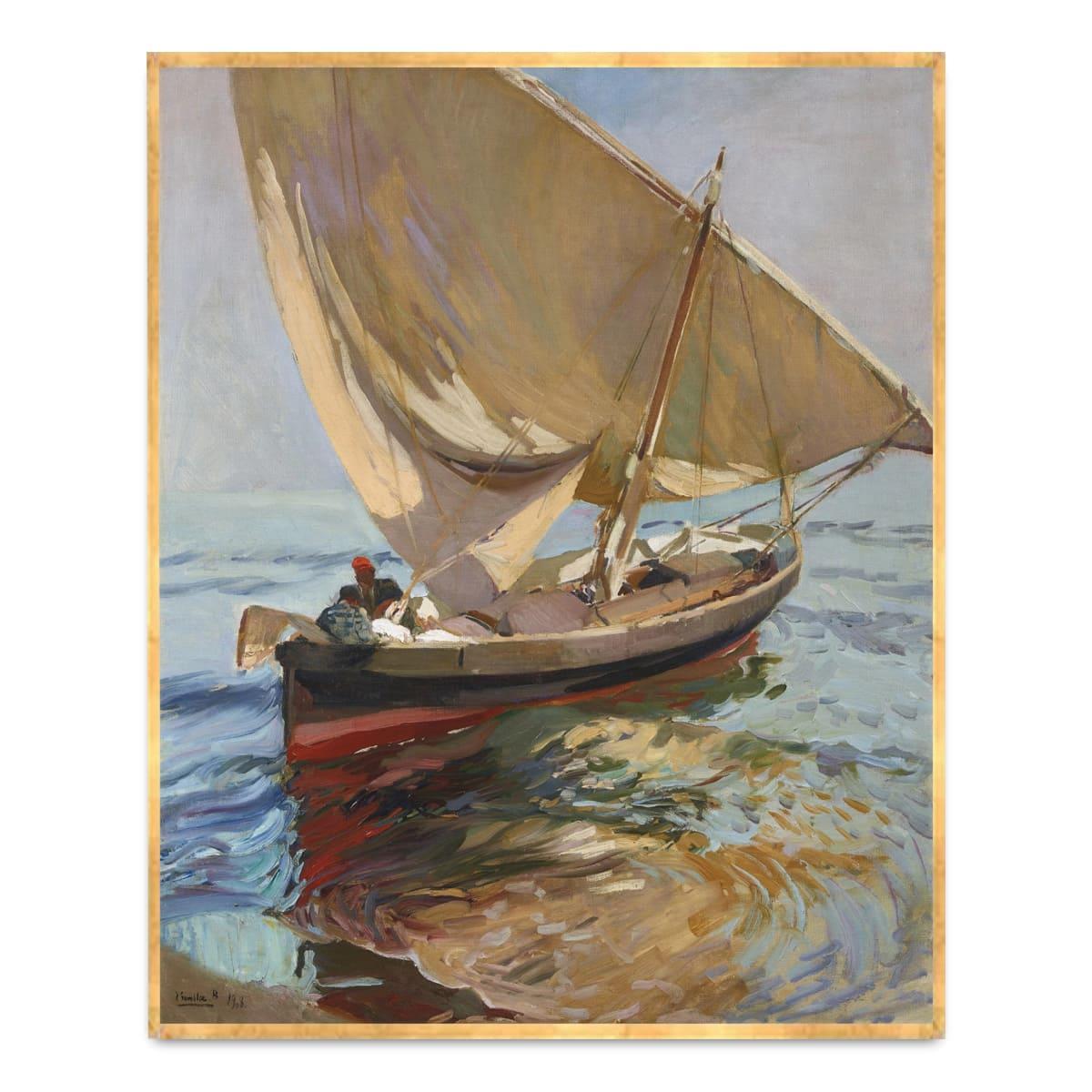 Joaquin Sorolla Denize Açılma Yağlı Boya Dokulu TabloYağlı Boya Dokulu Araç TablolarıTablolife