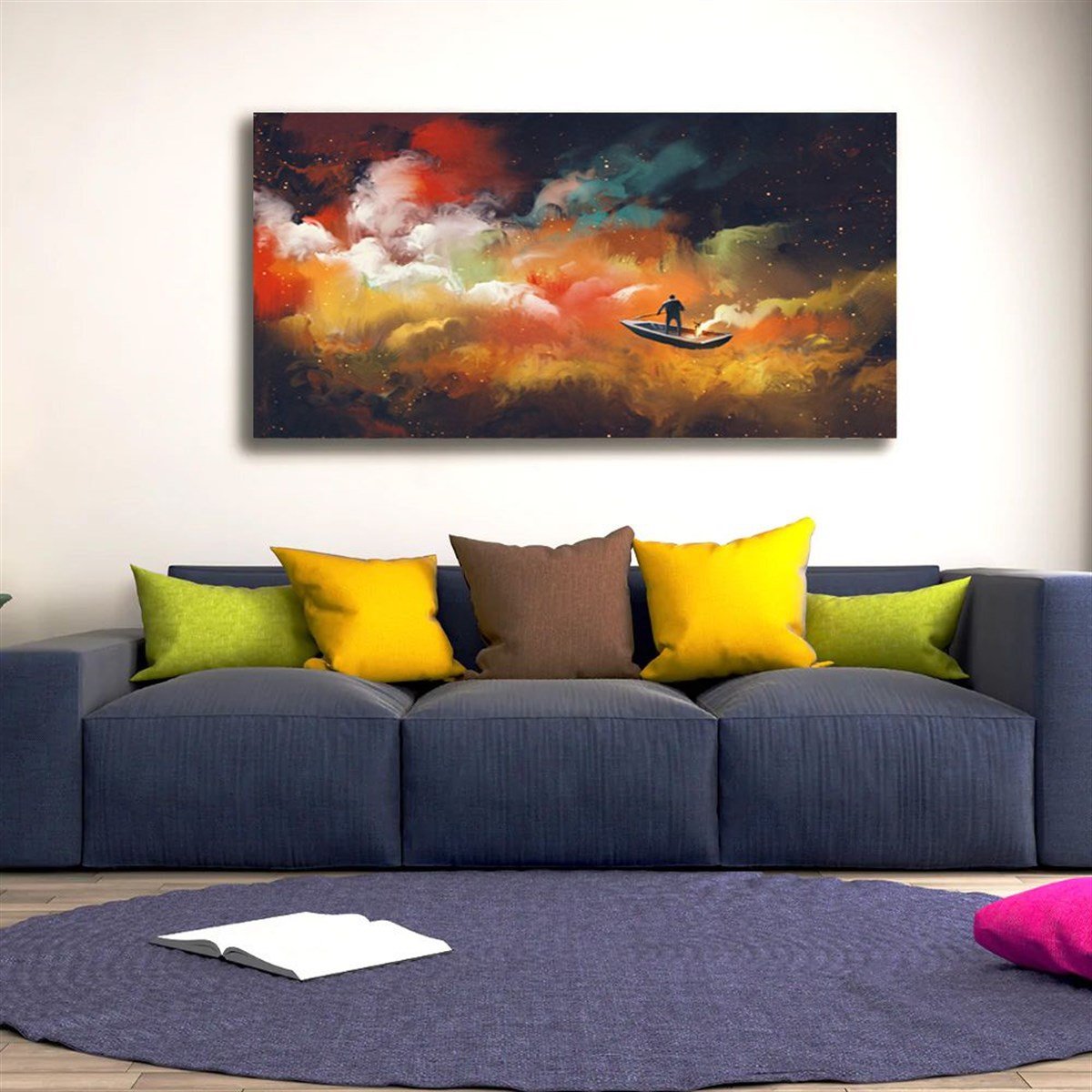 Journey To Dreams Yağlı Boya Dokulu TabloYağlı Boya Dokulu Soyut TablolarTablolife.com