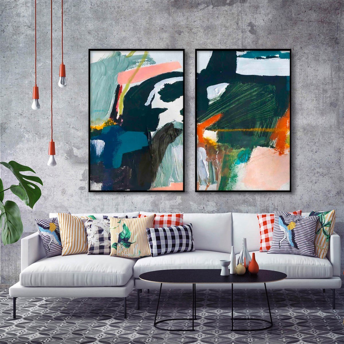 Kamuflaj - Yağlı Boya Dokulu TabloYağlı Boya Dokulu Soyut TablolarTablolife.com