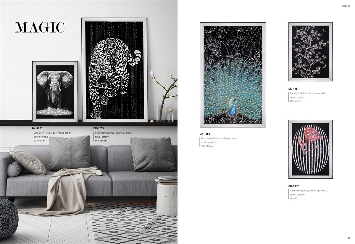 Kaplan (Magic Serisi) - Cam İşleme Özel Efektli Tablo