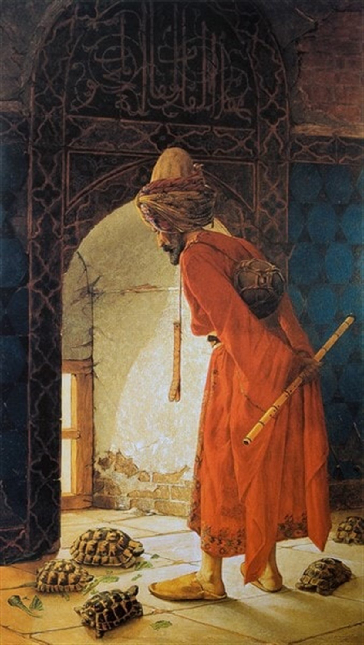 Kaplumbağa Terbiyecisi - Kanvas Tablo