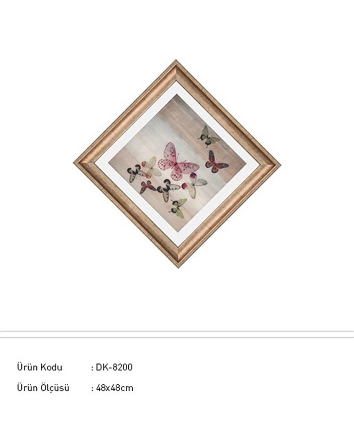 Kelebekler - Cam Üzeri İşleme Tablo