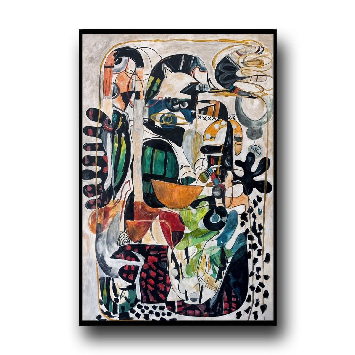 Kübizm Yağlı Boya Dokulu TabloYağlı Boya Dokulu Soyut TablolarTablolife