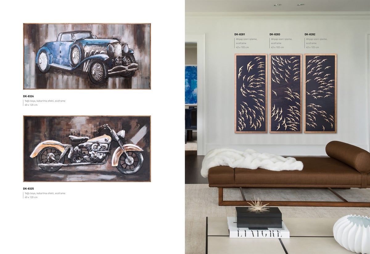 Kuşlar - Ahşap Çerçeve Tablo