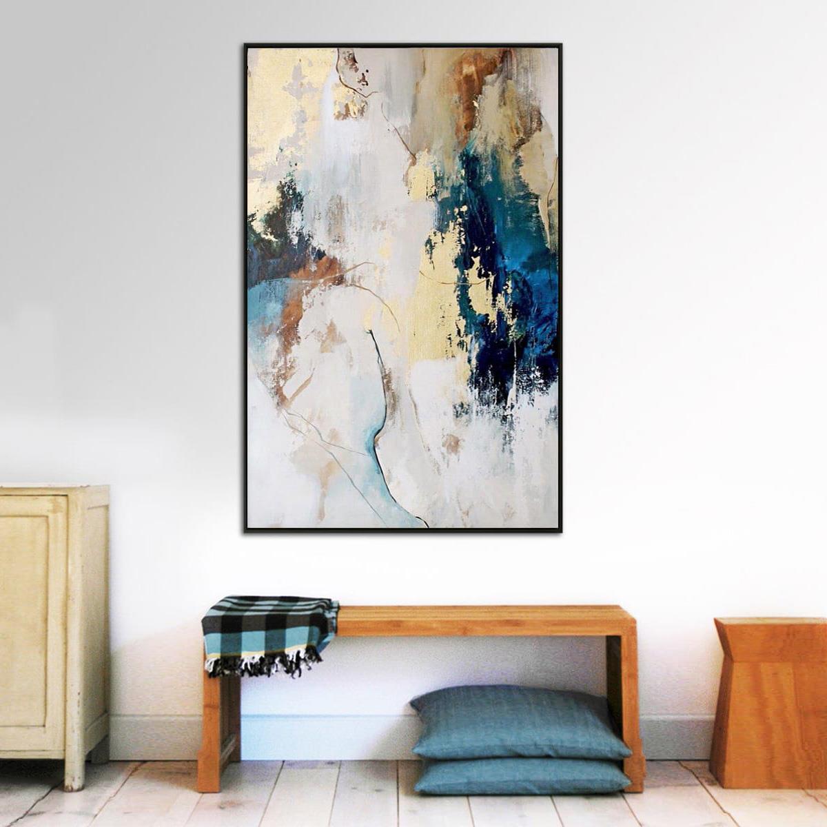 Loch Yağlı Boya Dokulu TabloYağlı Boya Dokulu Soyut TablolarTablolife.com