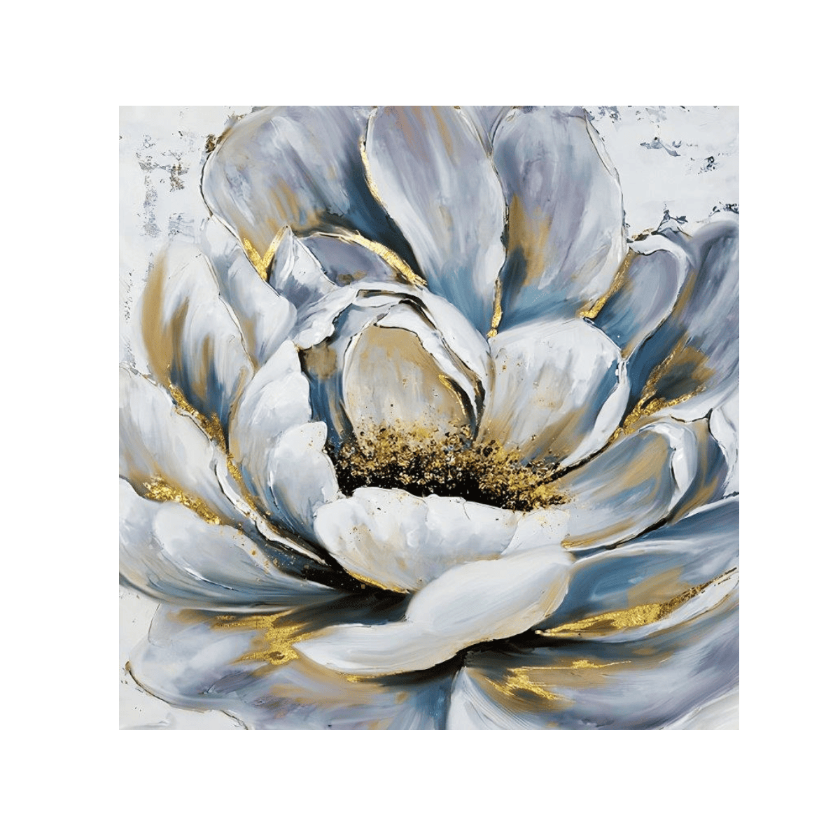 Majestic Flower Yağlı Boya Dokulu TabloYağlı Boya Dokulu Soyut TablolarTablolife