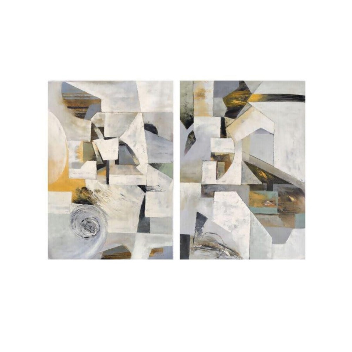 Marmola İkili Set Yağlı Boya Dokulu TabloYağlı Boya Dokulu Soyut TablolarTablolife.com