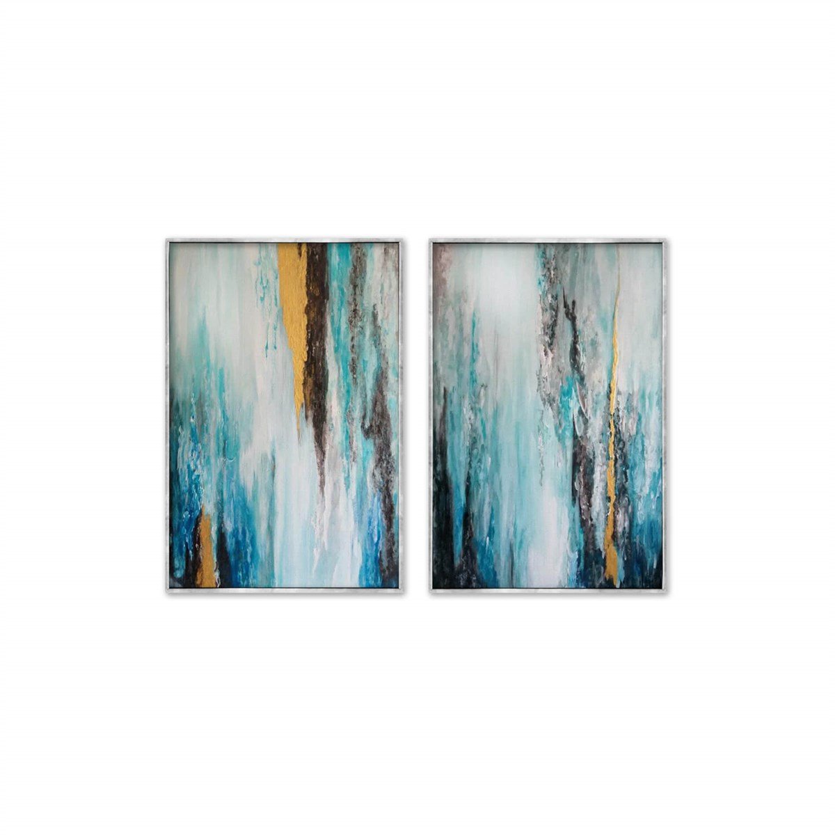 Mavinin İçinden - Yağlı Boya Dokulu TabloYağlı Boya Dokulu Soyut TablolarTablolife.com