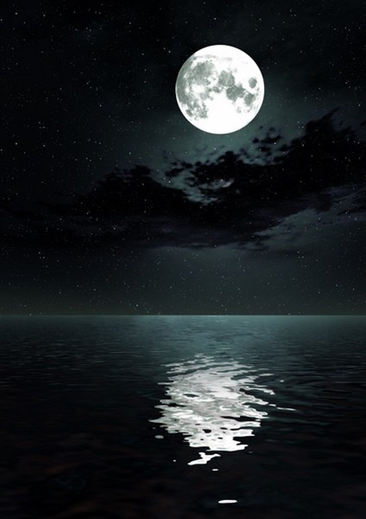 Mehtabın Denize Yansıması - Kanvas Tablo