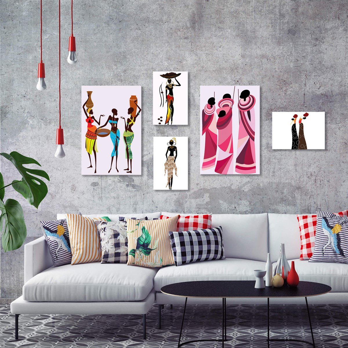 Modern Afrika Çerçeveli Poster SetiPosterlerTablolife.com