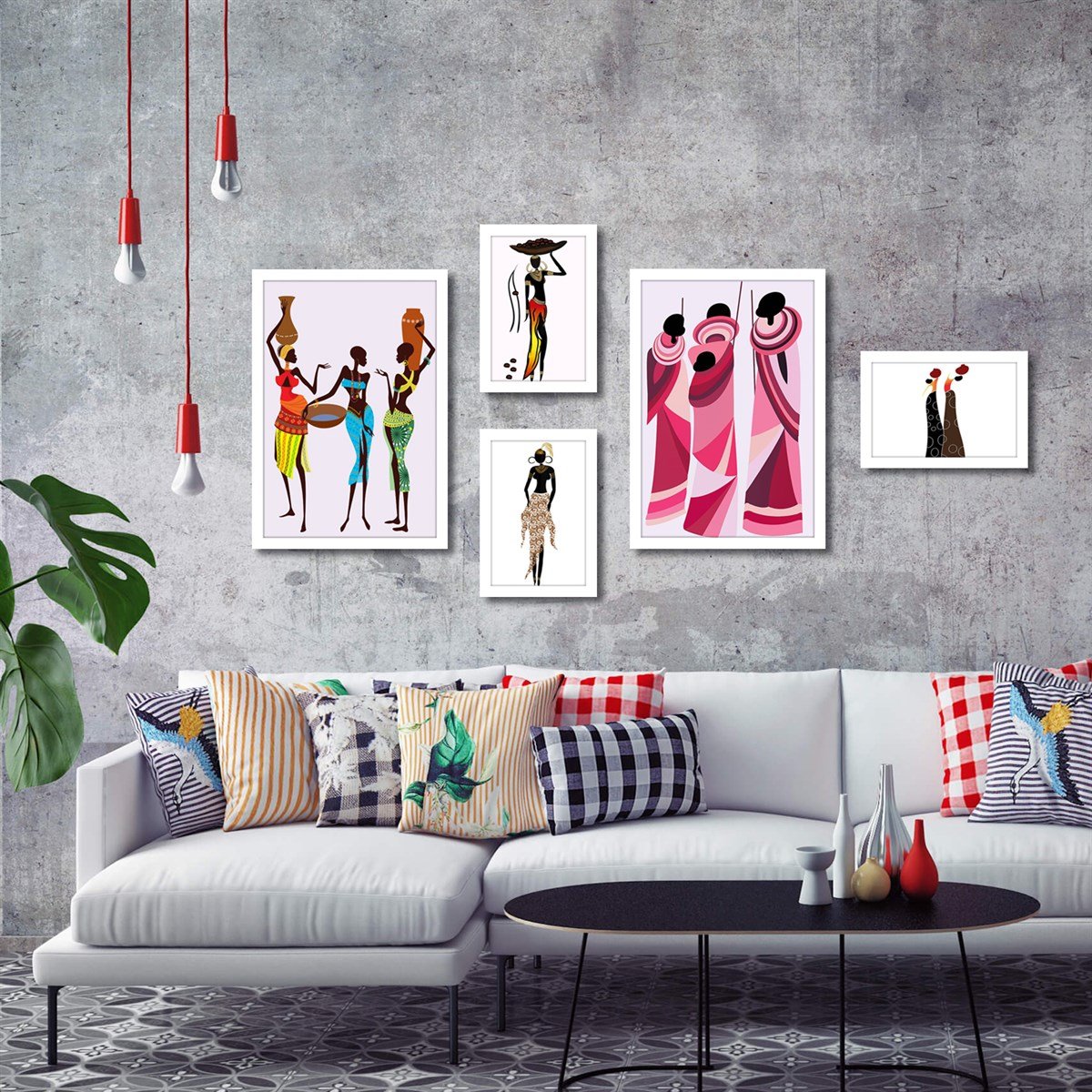 Modern Afrika Çerçeveli Poster SetiPosterlerTablolife.com