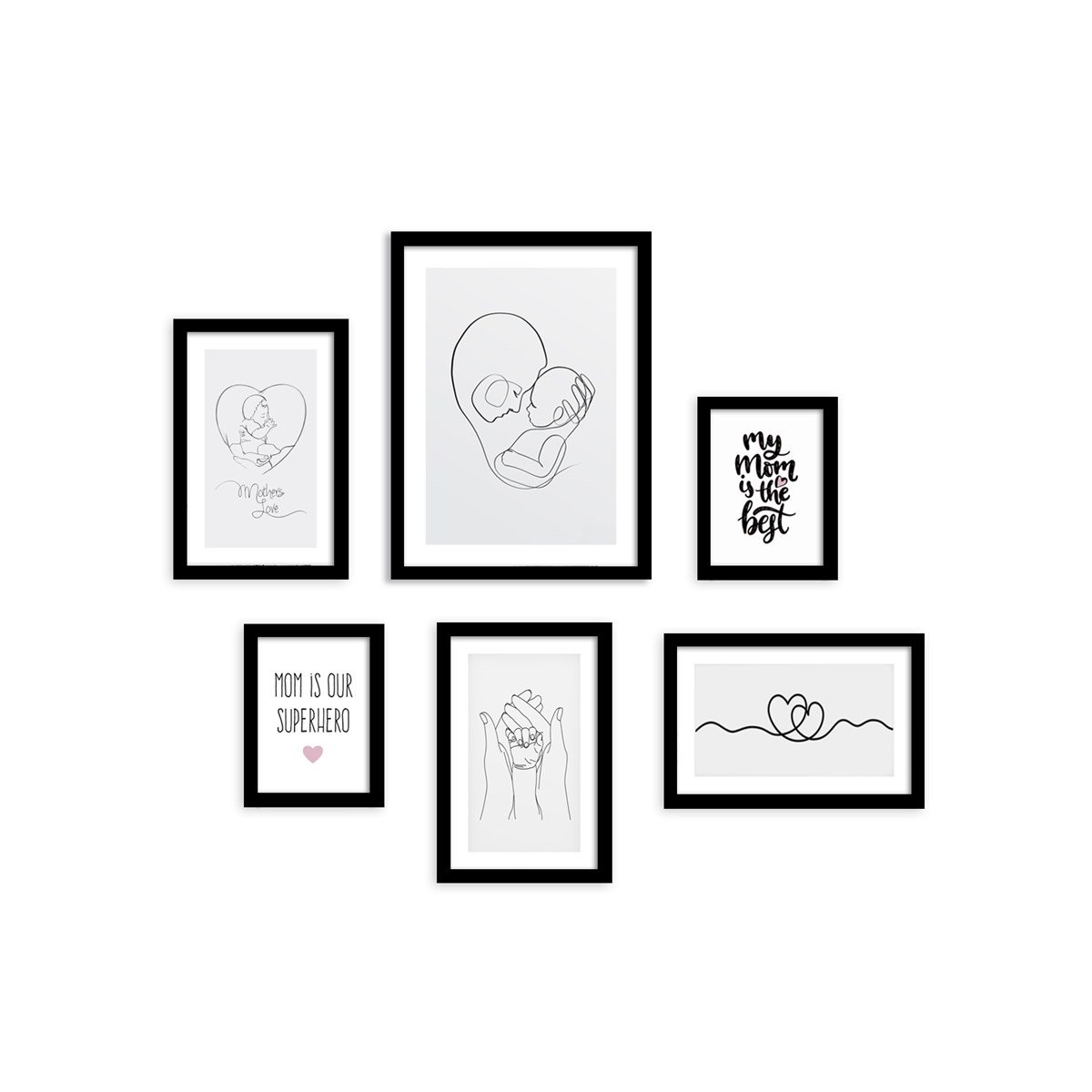Mom İs Our Superhero Çerçeveli Poster SetiPosterlerTablolife.com