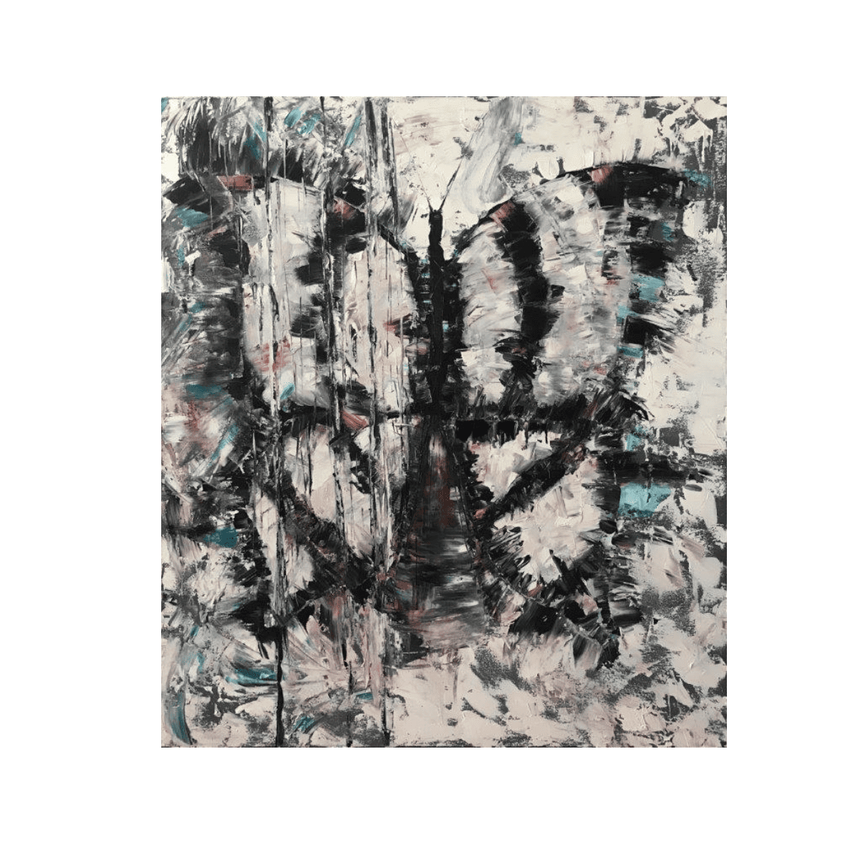 Mysterious Butterfly Yağlı Boya Dokulu TabloYağlı Boya Dokulu Hayvan TablolarıTablolife