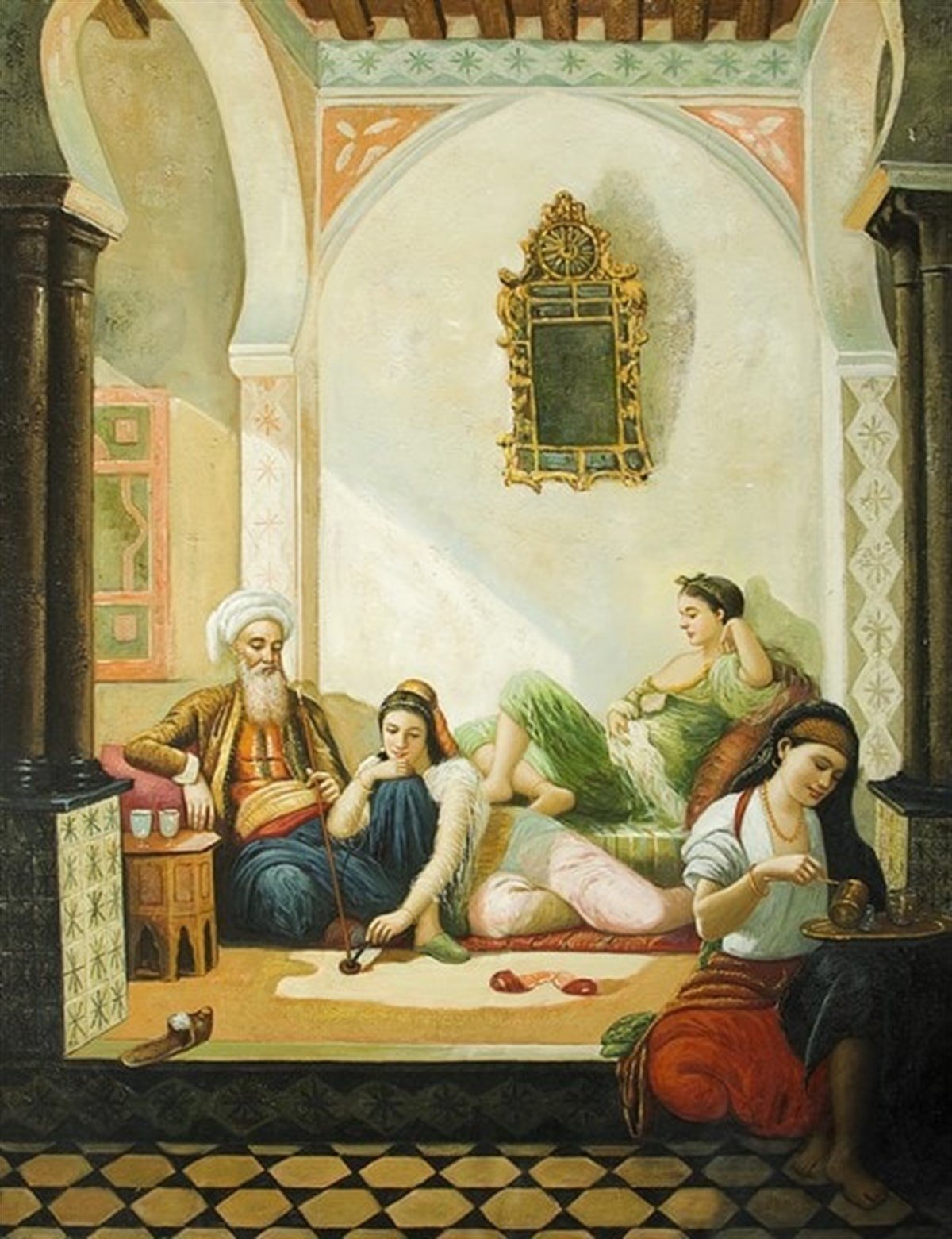 Öğle Kahvesi - Kanvas Tablo