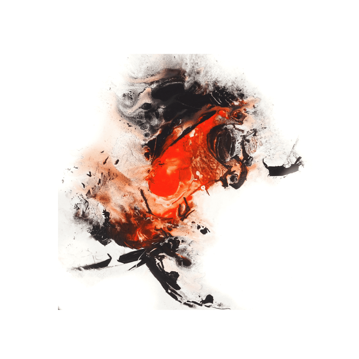 Orange Hole Yağlı Boya Dokulu TabloYağlı Boya Dokulu Soyut TablolarTablolife