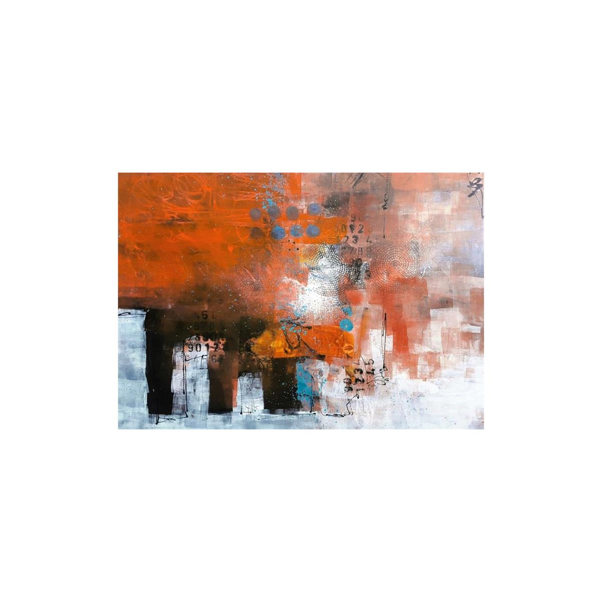 Orange Paper Yağlı Boya Dokulu TabloYağlı Boya Dokulu Soyut TablolarTablolife.com