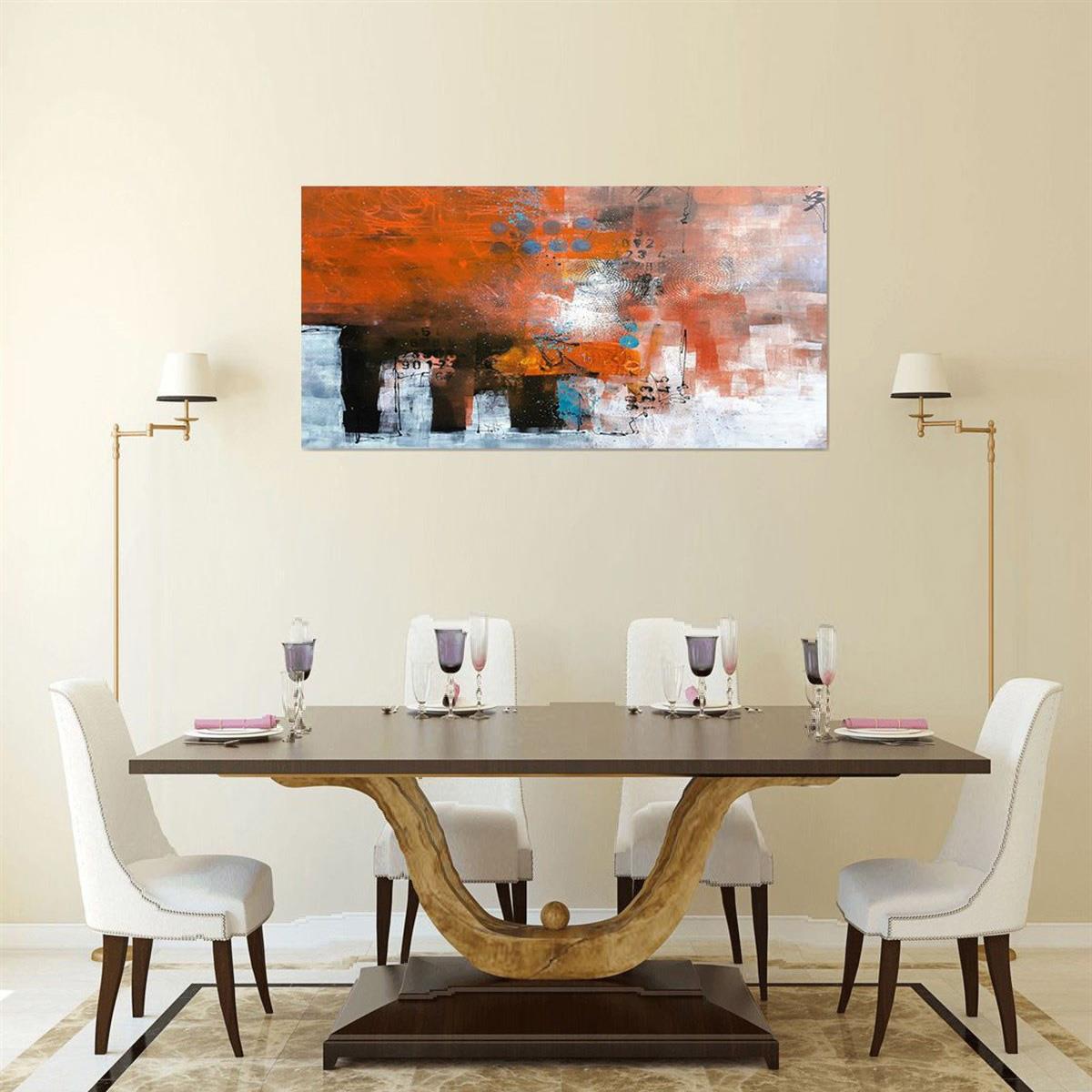 Orange Paper Yağlı Boya Dokulu TabloYağlı Boya Dokulu Soyut TablolarTablolife.com