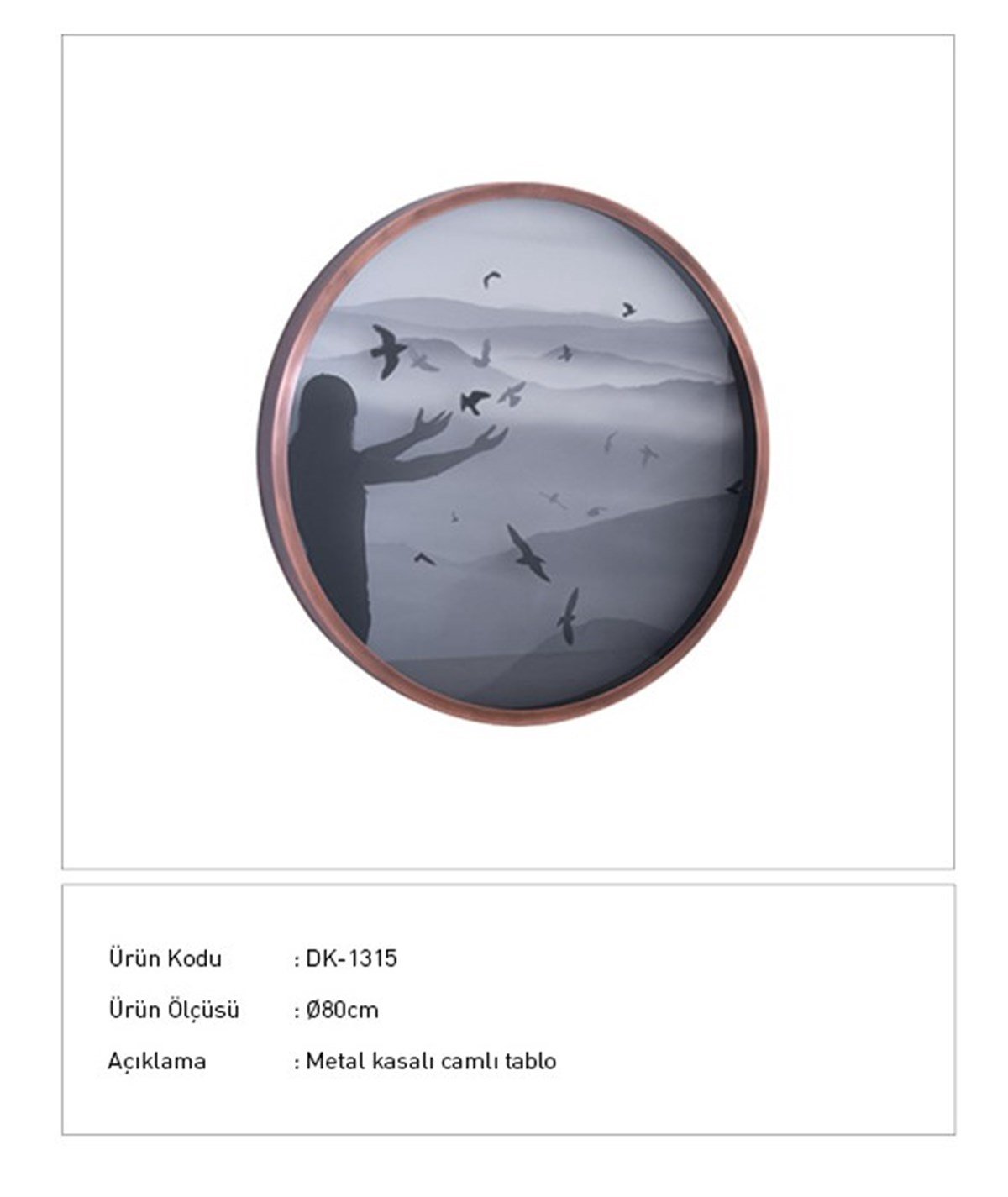 Özgürlüğe Kanat Çırpmak - Cam Üzeri İşleme Tablo