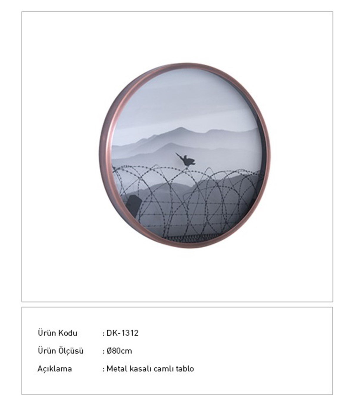 Özgürlüğe Kanat Çırpmak - Cam Üzeri İşleme Tablo