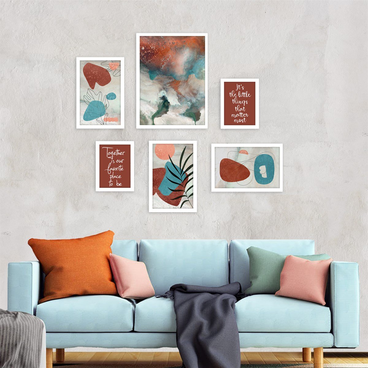 Pastel Çerçeveli Poster SetiPosterlerTablolife.com