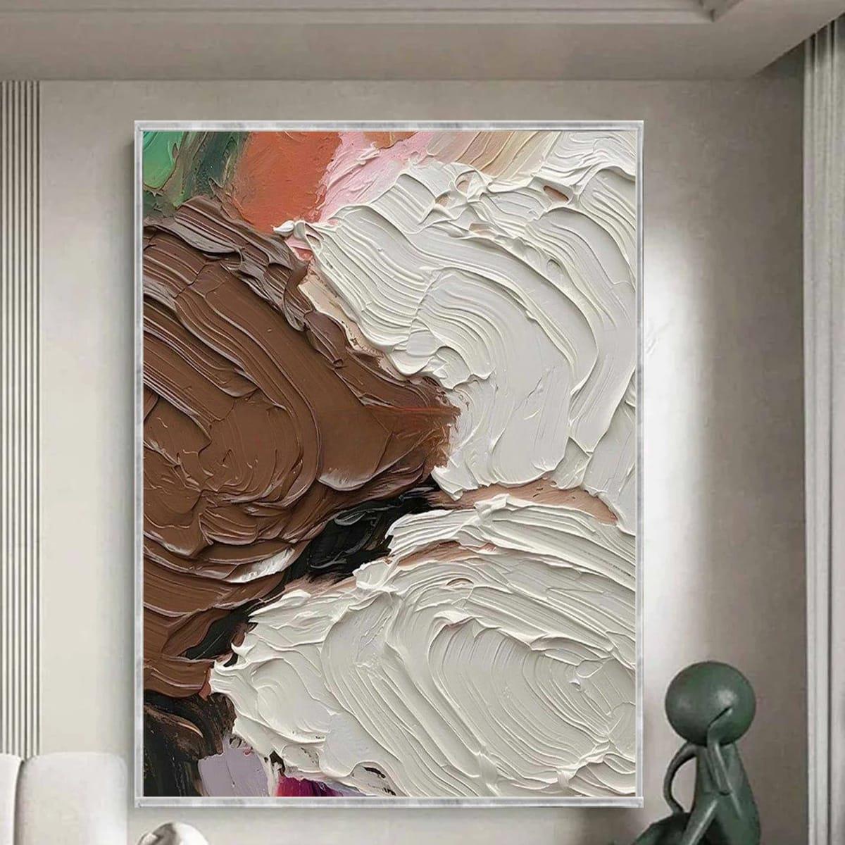 Pastel Dalga 3D Yağlı Boya Tablo3D Yoğun Yağlı Boya TablolarTablolife