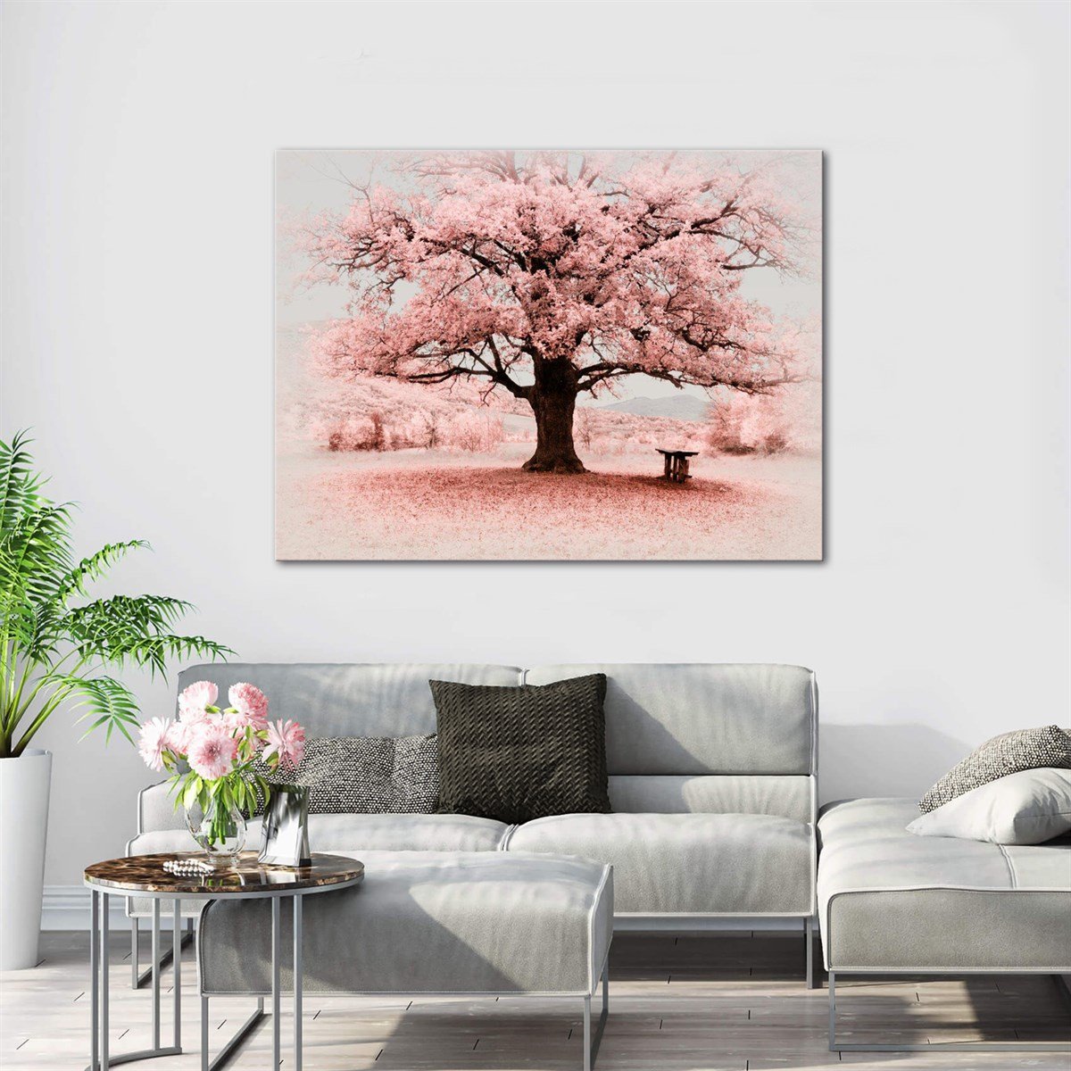 Pembe Dünya Kanvas TabloManzaraTablolife.com