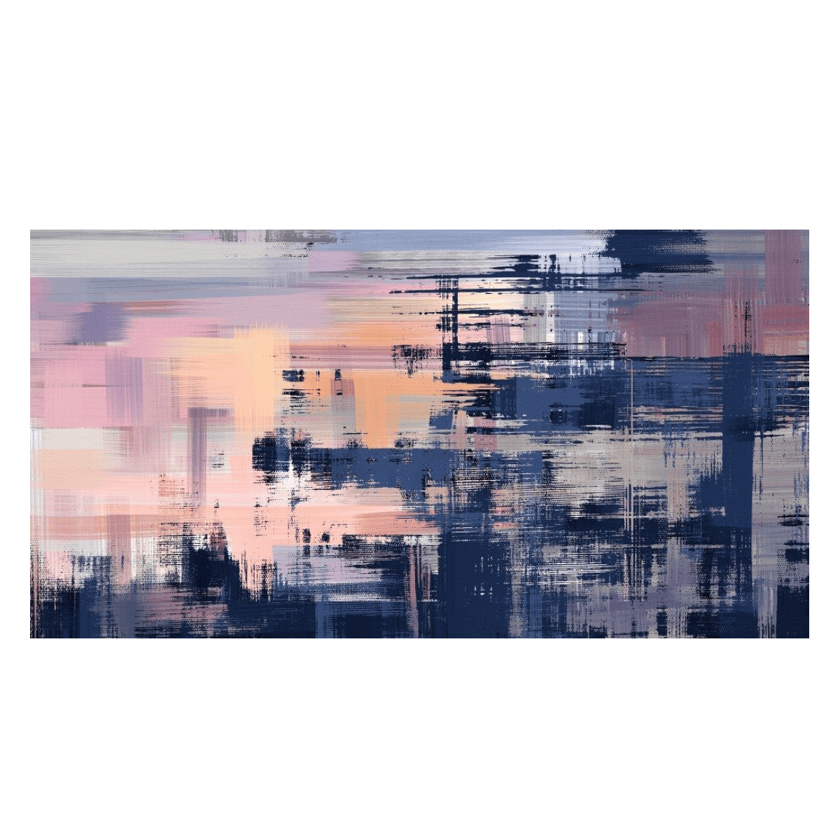 Pembe Mor Ayrım Yağlı Boya Dokulu TabloYağlı Boya Dokulu Soyut TablolarTablolife