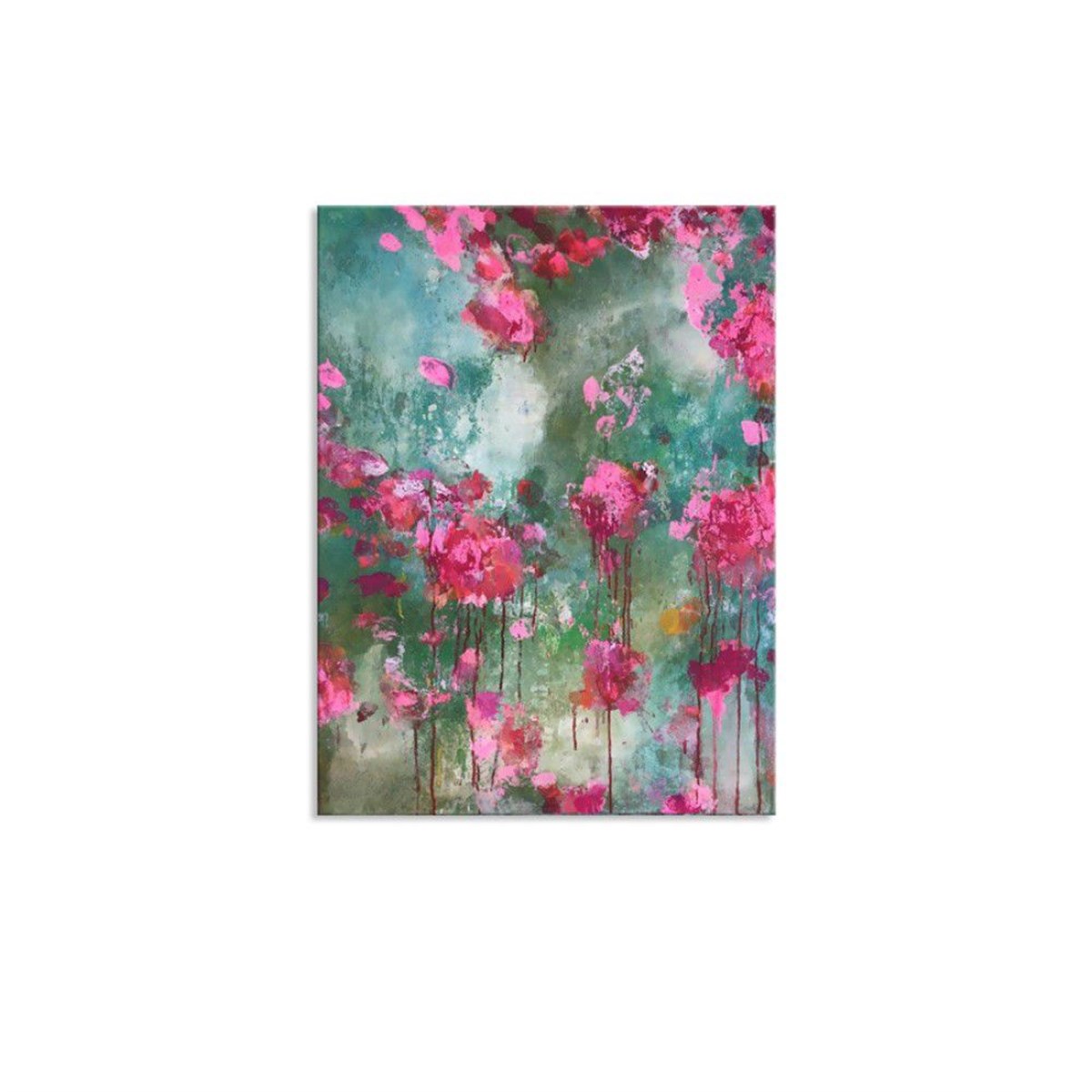 Pembe Ütopya  - Yağlı Boya Dokulu Tablo