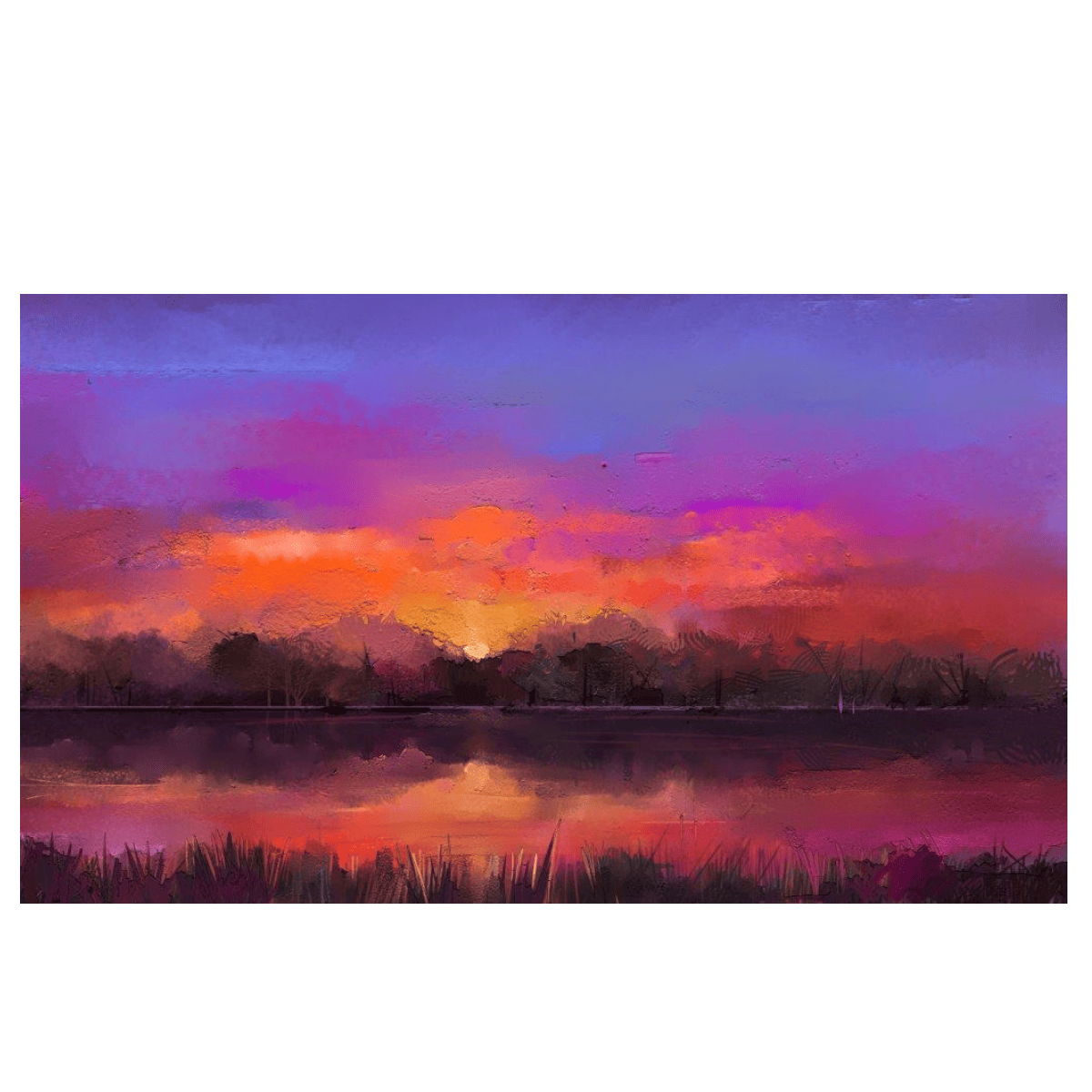 Pink Sunrise Yağlı Boya Dokulu TabloYağlı Boya Dokulu Soyut TablolarTablolife