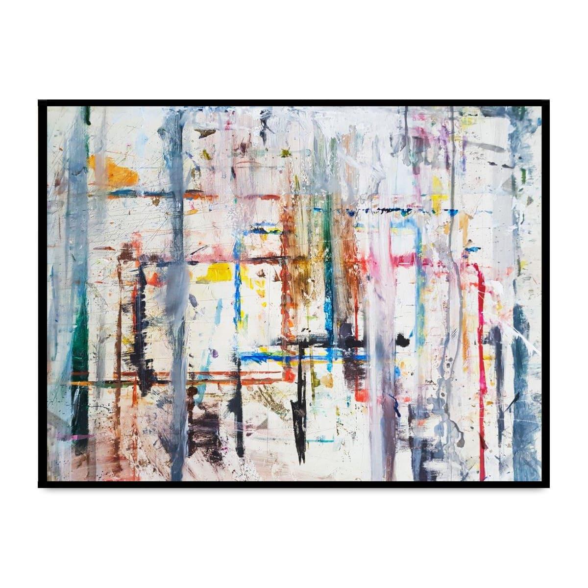 Pinstripe Color Yağlı Boya Dokulu TabloYağlı Boya Dokulu Soyut TablolarTablolife