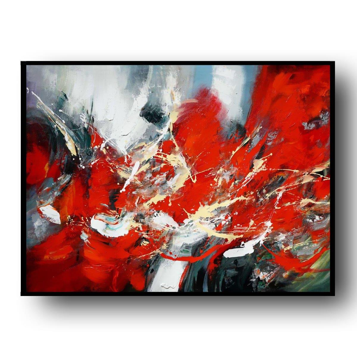 Red Depth Yağlı Boya Dokulu TabloYağlı Boya Dokulu Soyut TablolarTablolife