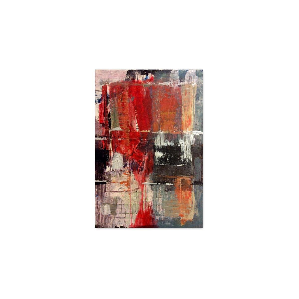 Red Light Yağlı Boya Dokulu TabloYağlı Boya Dokulu Soyut TablolarTablolife.com