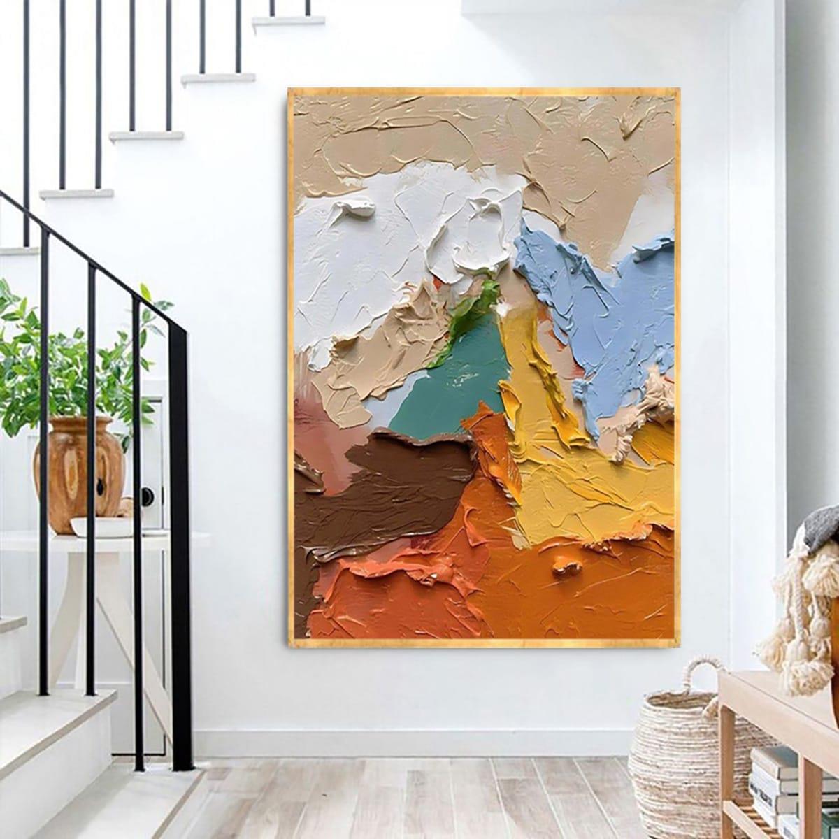 Renklerin Dansı 2 3D Yağlı Boya Tablo3D Yoğun Yağlı Boya TablolarTablolife