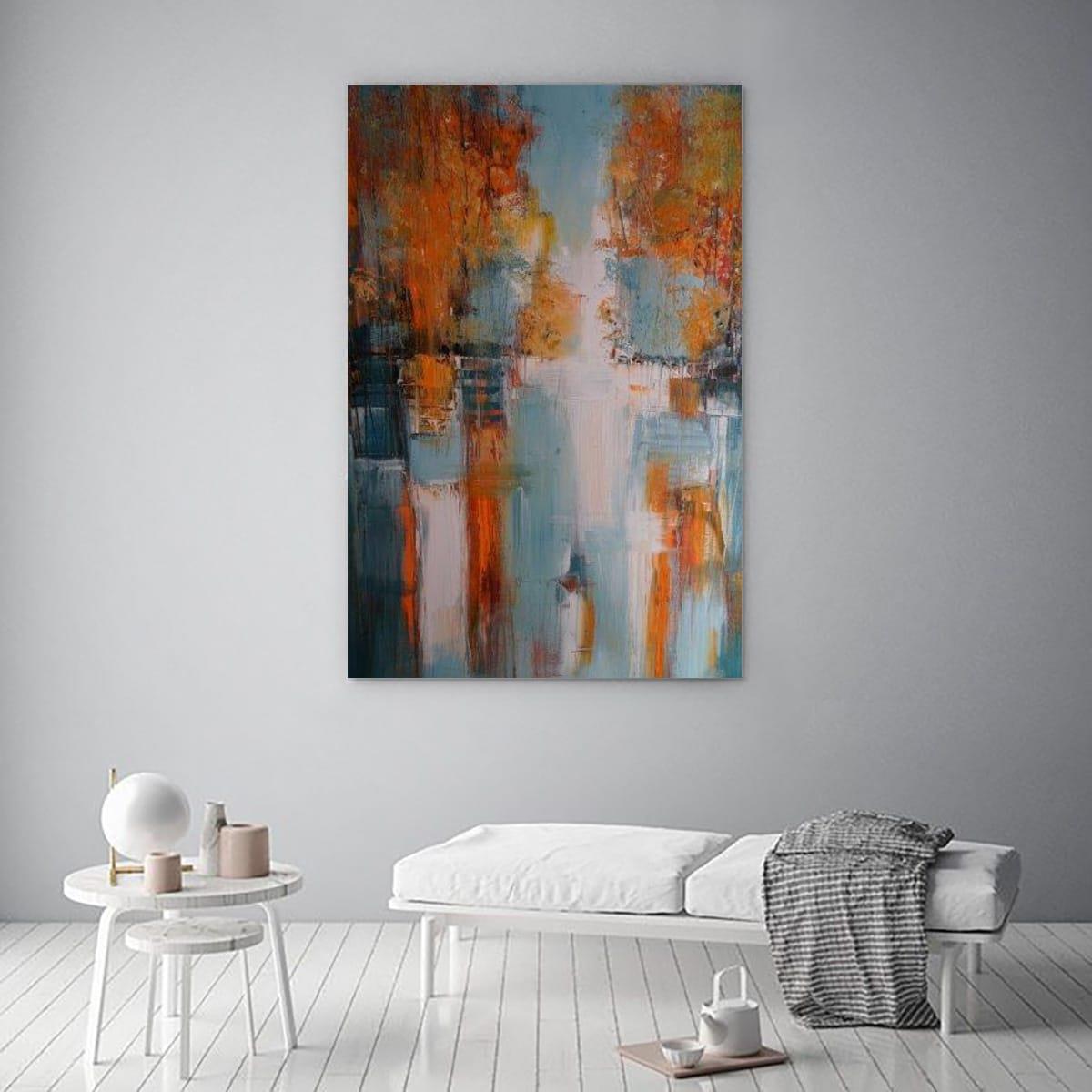 Rust Yağlı Boya Dokulu TabloYağlı Boya Dokulu Soyut TablolarTablolife.com