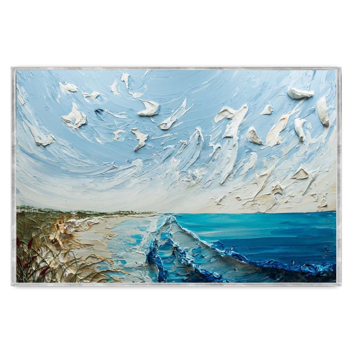 Sahil 3D Yoğun Yağlı Boya Tablo3D Yoğun Yağlı Boya TablolarTablolife