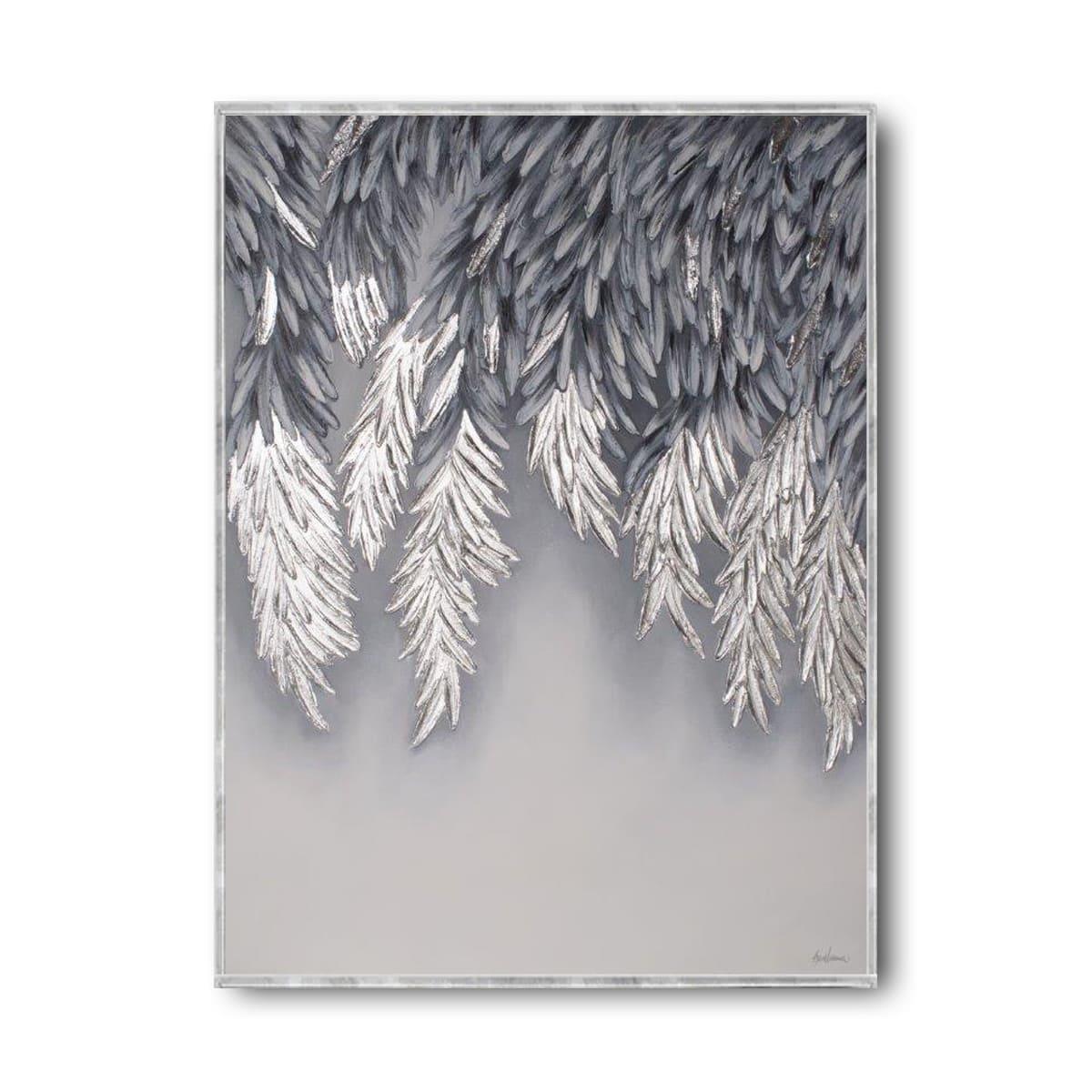 Sarkan Dallar Yağlı Boya Dokulu TabloYağlı Boya Dokulu Çiçek TablolarıTablolife