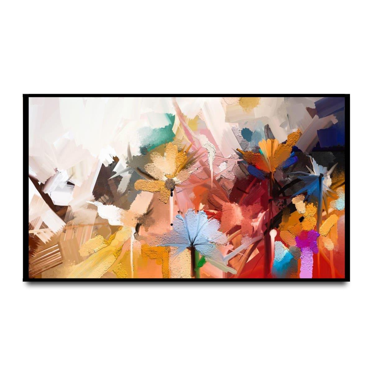 Sharp Flowers Yağlı Boya Dokulu TabloYağlı Boya Dokulu Soyut TablolarTablolife